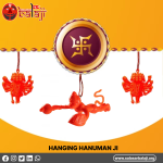 Orange Flying Lord Hanging Idol, CHanuman ,Autolane Hindu God Idol Flying Hanuman Jee Car Hanging Ornament